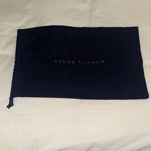 Ralph Lauren Navy Dust Bag with Gold Logo
